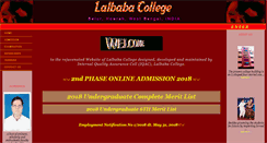 Desktop Screenshot of lalbabacollege.net